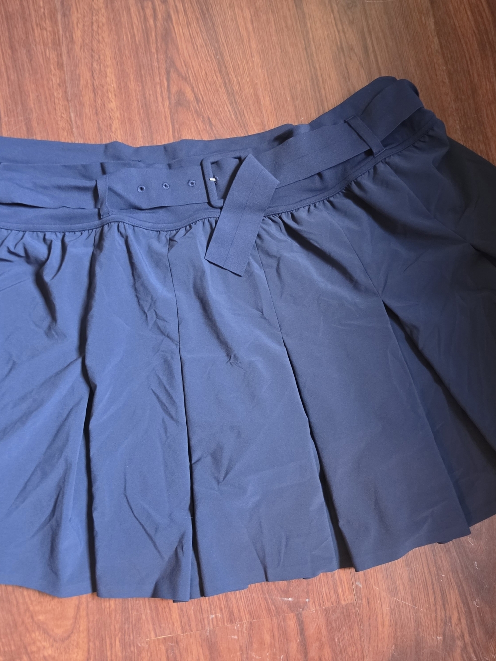 OFFLINE by Aerie Real Me Belted Pleated Skort Navy Blue